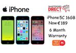Apple iPhone 5c White, Blue & Pink - 16GB - Unlocked - Warranty