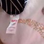 Ladies Midi Navy Stripe Dress Image 3