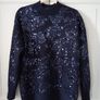 Navy Blue Sequined Jumper Image 4