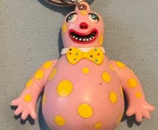 Vintage Retro Keyring Key RING Plastic Mr Blobby TV Show Noel Edmunds Blooby