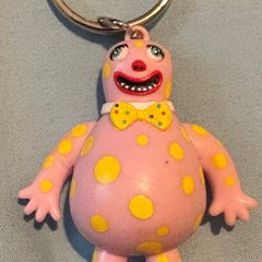 Vintage Retro Keyring Key RING Plastic Mr Blobby TV Show Noel Edmunds Blooby