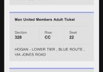 4 Man United vs Leeds United tickets