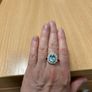 Diamond & Blue Topaz Ring Image 4