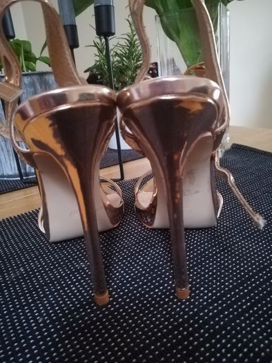 Brand new Public Desire pair of gold sandals