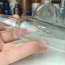 494 - Set of 6 Vintage Clear Glass Screw Cork Top Collectible Decorative Bottles and Jars Image 8