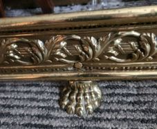 19 th Cent fender on claw feet. Polished