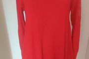 Red long sleeve long line jumper by Roman suitable for wide hips size UK14/16 EU42/44 Postage included