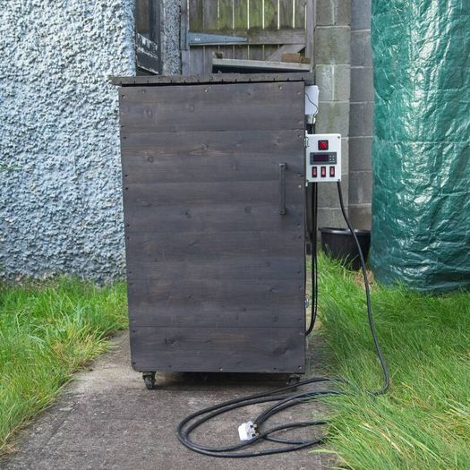 Custom Handmade Wooden Smoker, On Wheels (Pellet & Wood Chips)