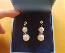 Newbridge Silverware Princess Grace collection Pearl Earrings