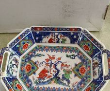 Japanese Antique Octagonal Dish, Amari Fukagawa, Stamped, Excellent Condition .