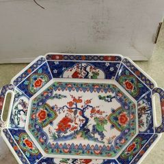 Japanese Antique Octagonal Dish, Amari Fukagawa, Stamped, Excellent Condition .