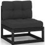 9-piece garden lounge set with cushions solid pine wood Image 4