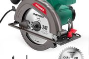 SALE | Circular Saw, 1300W HYCHIKA Electric Saw 4500RPM, High Power Motor, 24T Blade(185mm), Cutting Depth 65mm (90 degree), 45mm (45 degree), Safety Switch, Dust Extraction, for Wood/Plastic Cutting