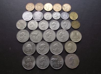 A Lot of 219 grams of coins from Zambia (1966-2019)