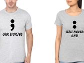Our Stories Will Never End Love Couple T-shirts Great Gift Present For Valentines Day Idea