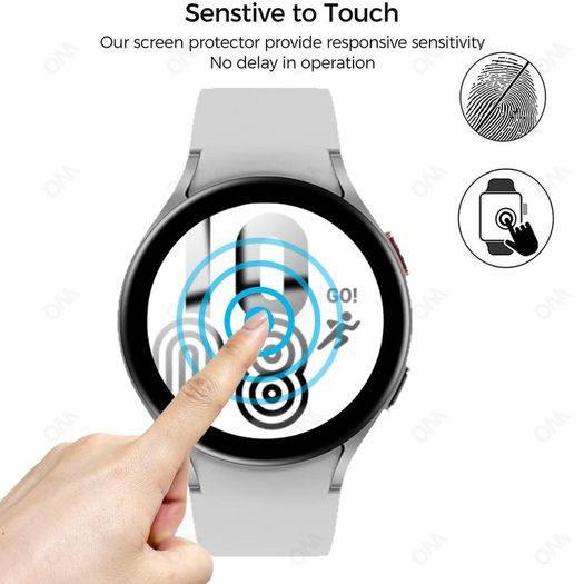 5D Fibre Glass Protective Film For Samsung Galaxy Watch 4  44mm  Soft Screen Protector Cover for Samsung Watch4 44mm size