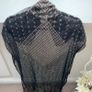Antique 1920s Egyptian Azute Black Shawl Image 4