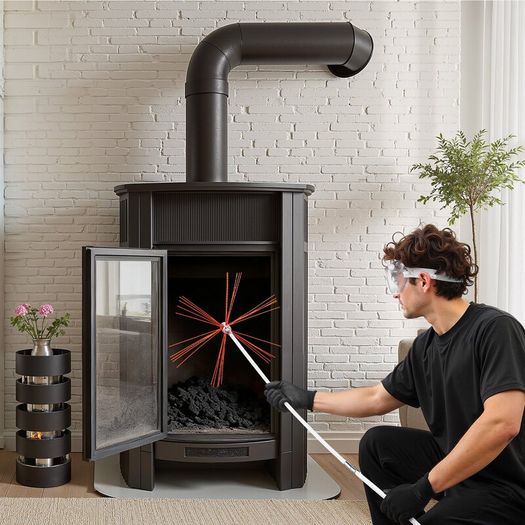 12m Chimney Sweep Kit with Flexible Rods
