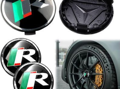 4 Pack Of Car Wheel Hub Caps 59mm, R Hub Caps