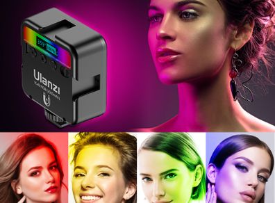 Ulanzi VL49 RGB Video Lights Mini LED Camera Light 2000mAh Rechargable LED Panel Lamp Photo Video Lighting for Youtube Tik tok
