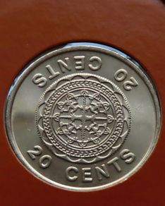 Error? coin Vintage Solomon Islands 1977 Coin Stamp cover BUNC