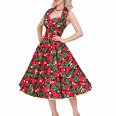 Vivien of Holloway Halterneck 50s-style Swing Dress Size 20