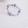 Bracelet - Grey/Silver Coloured & Clear Beads Image 3