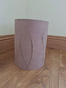Brown suede lightshade