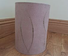 Brown suede lightshade