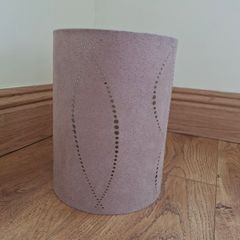 Brown suede lightshade