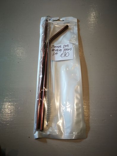 Stainless Steel Drinking Straws 2 PC Set