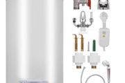 FlowerW Electric Water Heater 80L Temperature Setting Range Water Pressure with Tank Water Heater for Kitchen Bathroom
