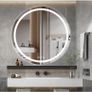 LED Bathroom Wall Mirror with LED Lights - 800mm Round Anti-Fog Vanity Mirror Image 9