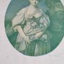 RARE FIND OLD ANTIQUE in Vintage Wooden and Gilded Plaster  J.B. GREUZE Print La Crunche Cassie The Broken Pitcher Florentine Frame With Painted Roses and Leaves Image 6