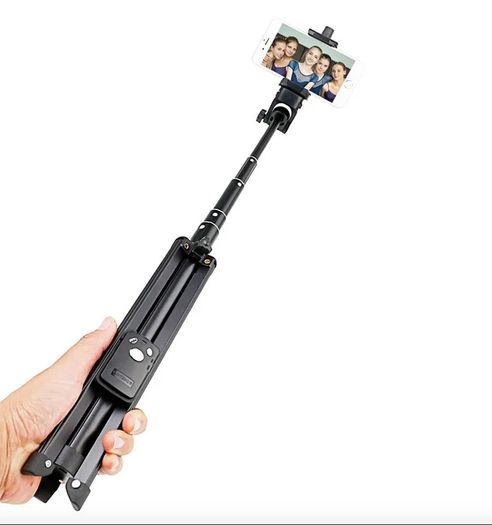 2in1 Portable Mini Cellphone Selfie Stick Tabletop Tripod With Remote Controller