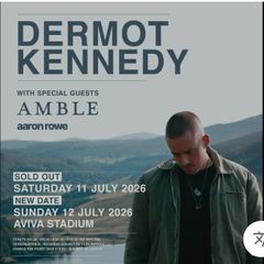 2x Dermot Kennedy standing tickets Sunday 12th July