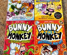 Bunny Vs Monkey books series (x4) - BRAND NEW