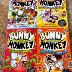 Bunny Vs Monkey books series (x4) - BRAND NEW