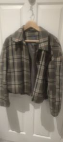 check bomber jacket