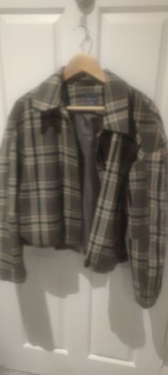 check bomber jacket