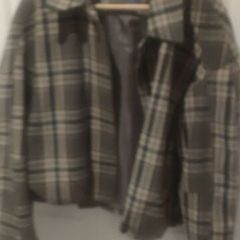 check bomber jacket