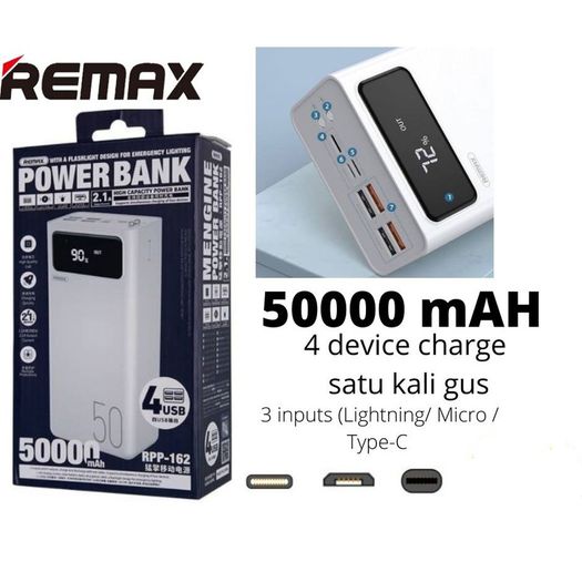 New Remax Leader Series 2.1A Fast Charging Power Bank 50000mAh