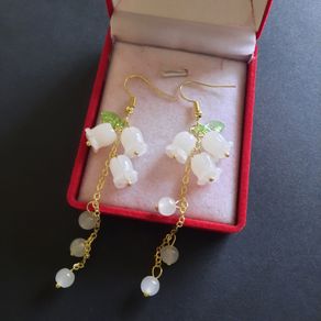 Lily Of The Valley Chandelier Earrings Flower Floral Dangle Hook Earrings