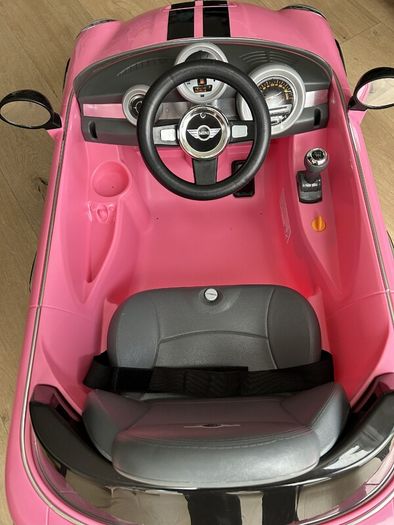 Electric Pink Mini Cooper Ride-On Car 6V