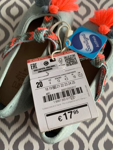 Zara Baby Ballet Pumps UK4.5 junior