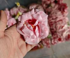 faux pink roses flowers silk