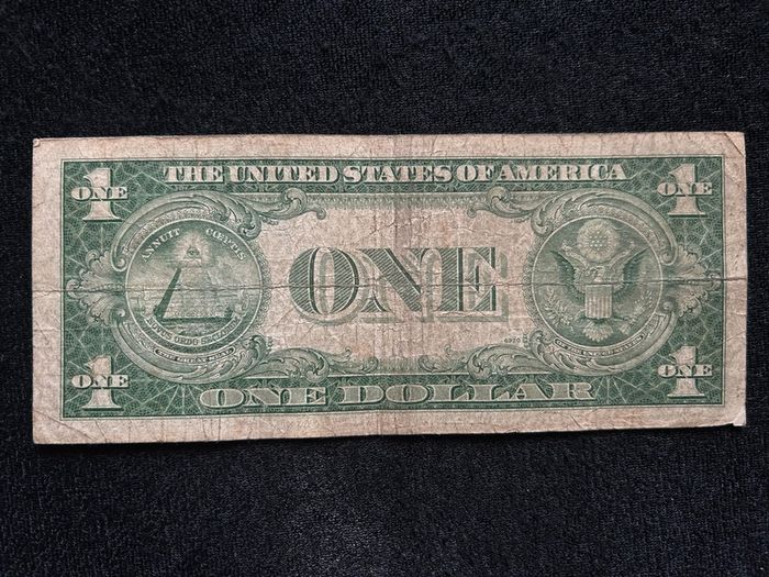 Certificate USA One dollars Bills, blue seal 1935 Letter "E"