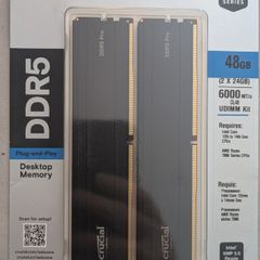 New 48gb (2x24gb) Ddr5 6000mhz Mt/s Crucial Pro Series Desktop RAM Memory