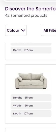 DFS Charcoal sofa set
