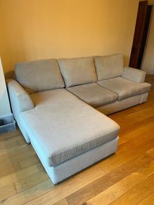 L Shape Couch in cream